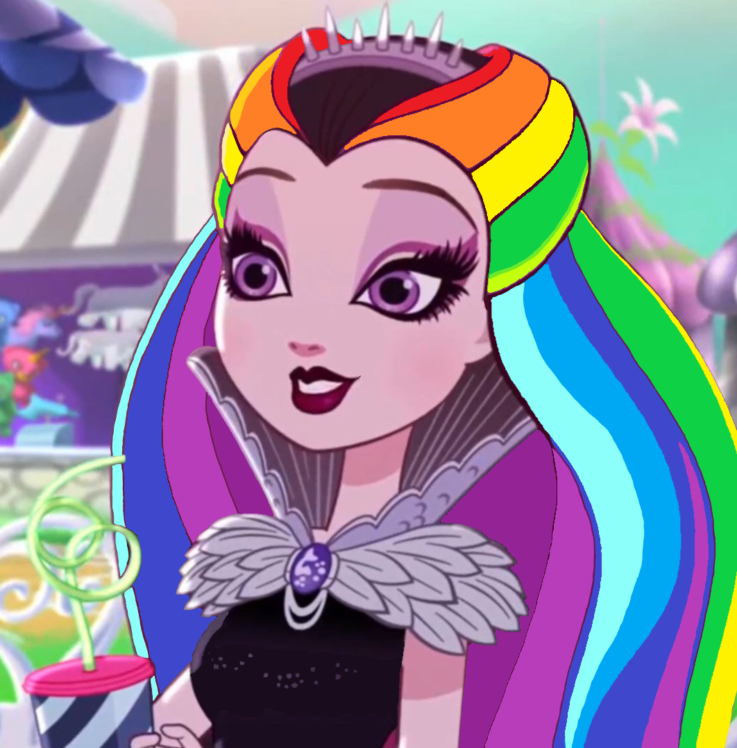 Raven Queen from EAH edited by me to have rainbow hair